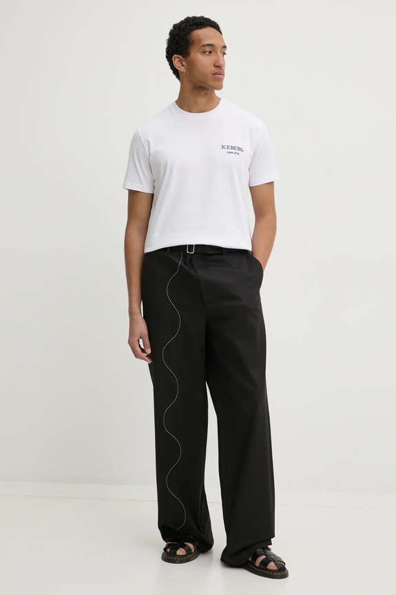 Iceberg t-shirt bawełniany F046.6327 biały AW25