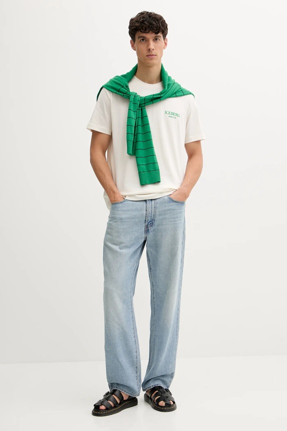 Iceberg t-shirt in cotone F046.6327 beige AW25