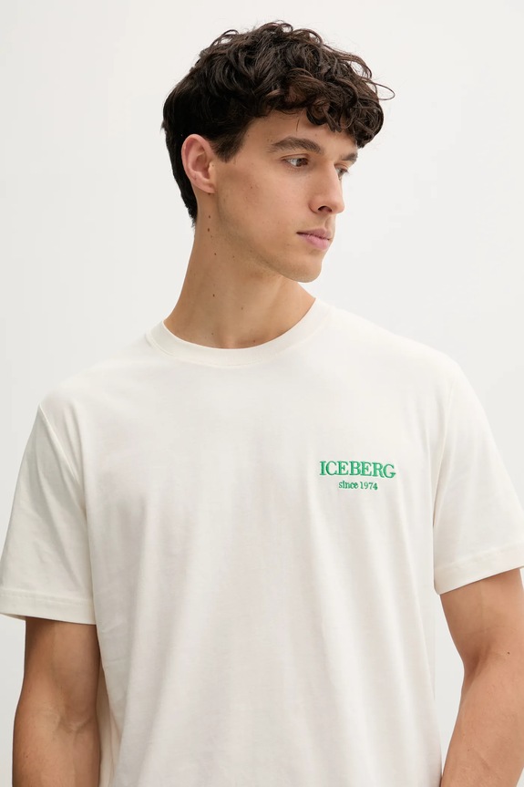 Iceberg t-shirt in cotone beige F046.6327