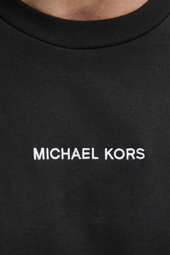 Βαμβακερό μπλουζάκι Michael Kors CS450MM1V2 μαύρο