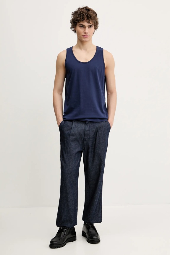 Βαμβακερό μπλουζάκι Levi's HOUSEMARK TANK A7256 σκούρο μπλε SS25