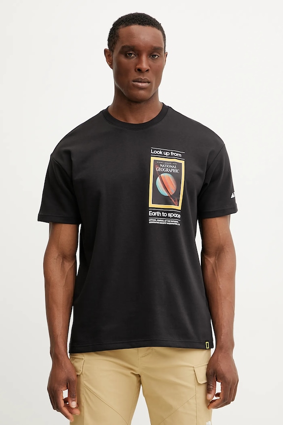 adidas TERREX sportos póló x National Geographic nyomtatásos fekete JD5964