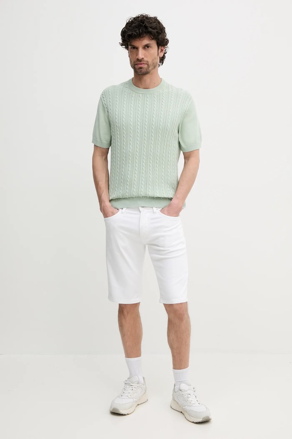 Lindbergh sweter bawełniany 30.804115.PASTEL.GREEN zielony SS25