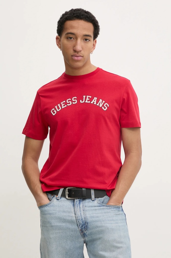 Μπλουζάκι Guess Jeans κόκκινο M5RI75.K8FQ4