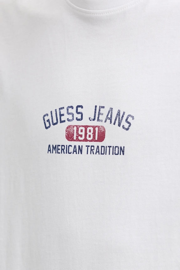 Bavlnené tričko Guess Jeans M5RI77.K8FQ4 biela
