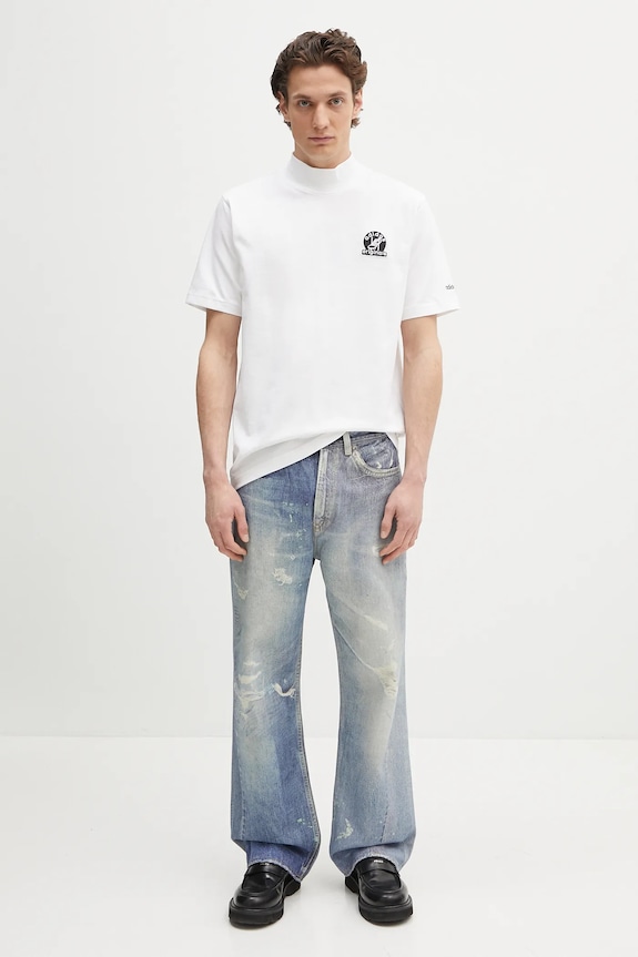 Хлопковая футболка adidas Originals GRFX TEE JC8367 белый