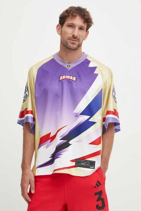 Tričko adidas Originals TEAM JERSEY relaxed žltá JX1700