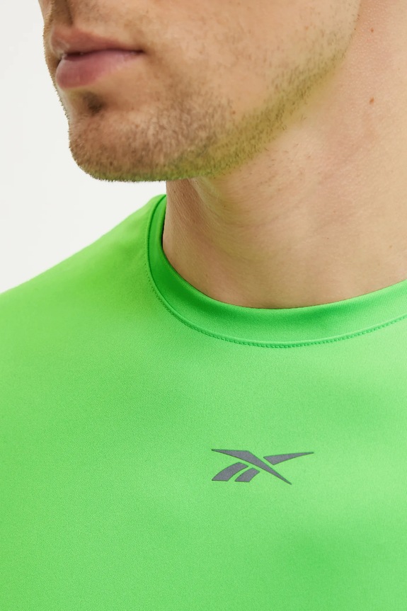 Μπλουζάκι για τρέξιμο Reebok 100222456 πράσινο