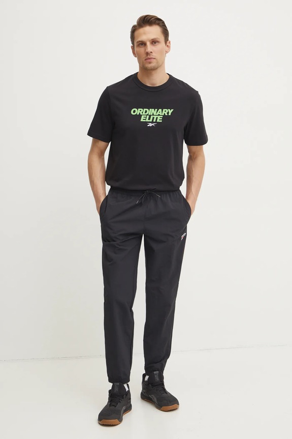 Bavlněné tričko Reebok Classic 100218824 černá SS25