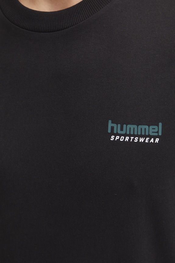 Bavlněné tričko Hummel 226078 černá