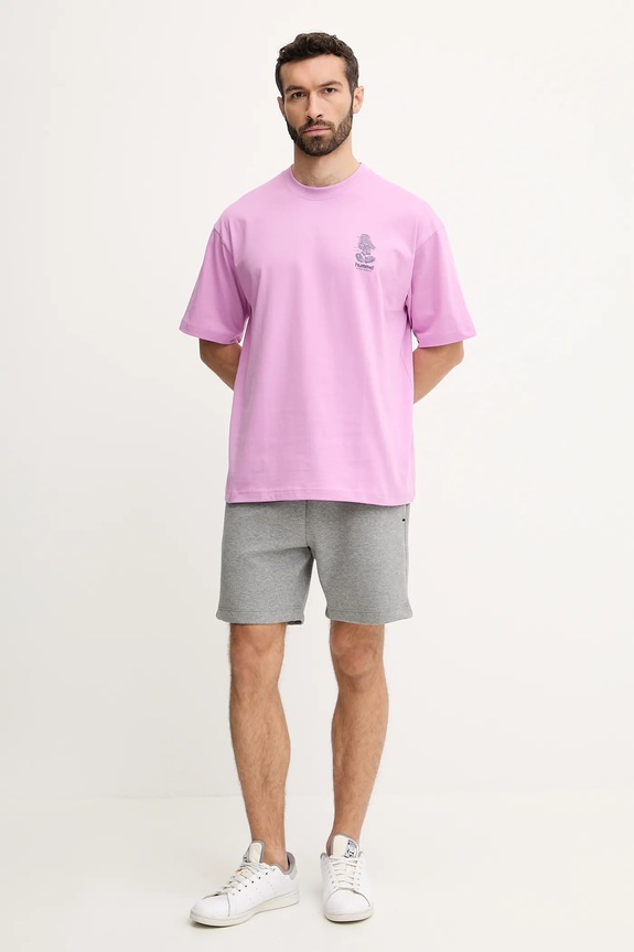 Bavlnené tričko Hummel 227549 fialová SS25