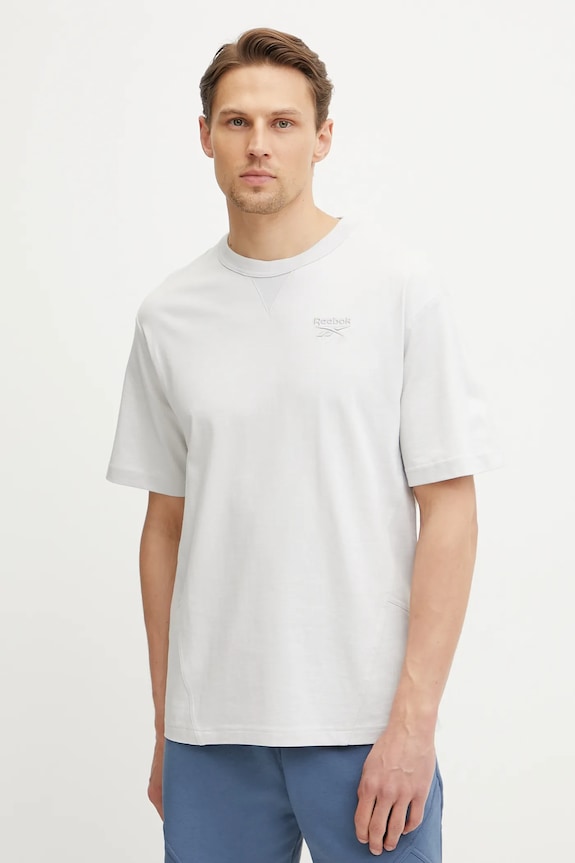 Βαμβακερό μπλουζάκι Reebok Classic βαμβάκι γκρί 100214088