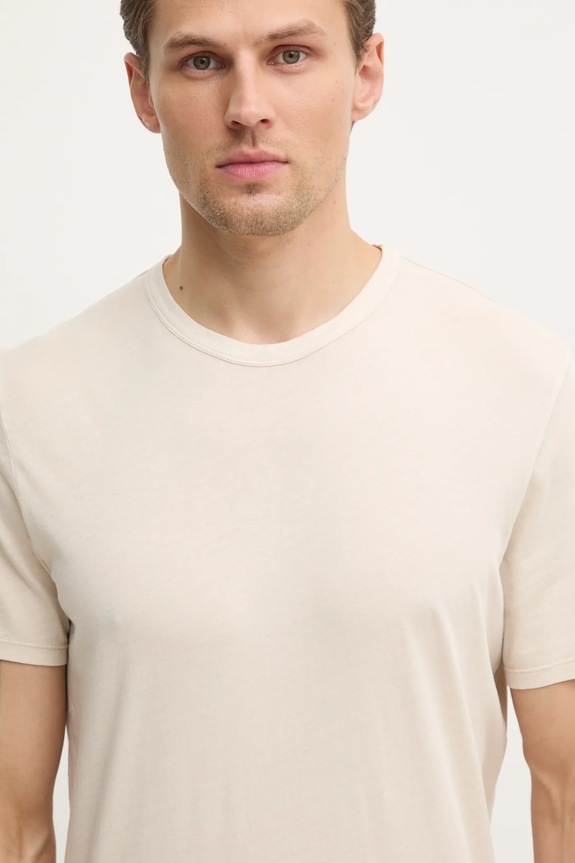 Pamučna majica American Vintage bež MDEV02AE25