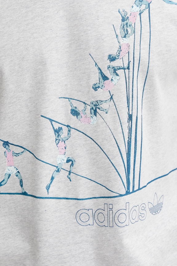 adidas Originals pamut póló Q12 TS Pole JP2666 szürke