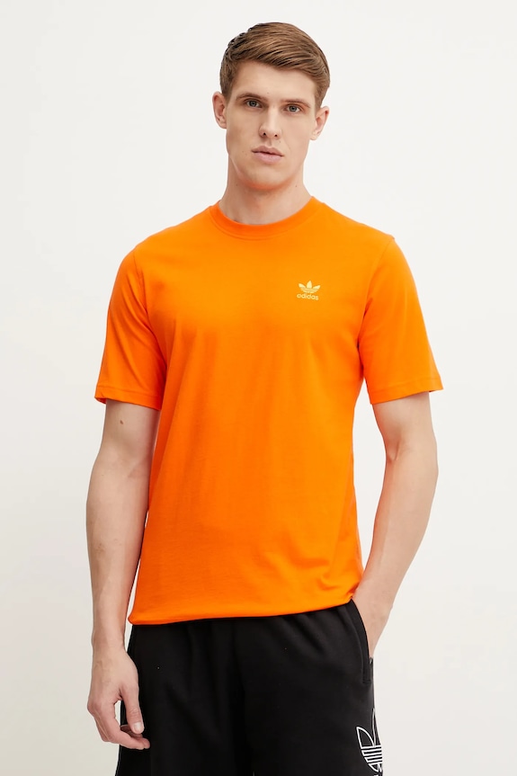 Bavlněné tričko adidas Originals Trefoil kulatý oranžová JC9995