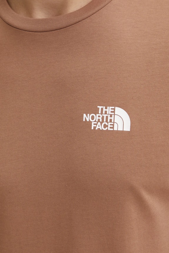 The North Face t-shirt Simple Dome brązowy NF0A87NG6IH1