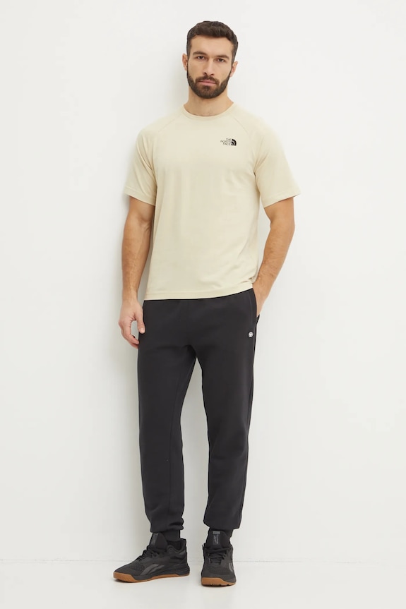 Bavlnené tričko The North Face NF0A87NU3X41 béžová SS25
