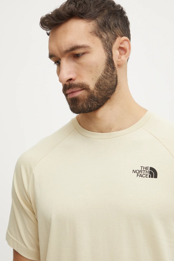 Bavlnené tričko The North Face béžová NF0A87NU3X41