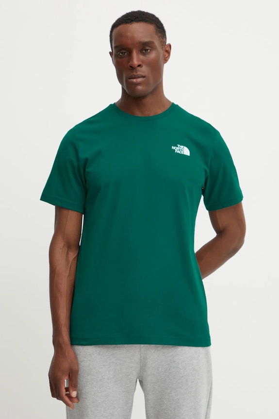 The North Face t-shirt in cotone Redbox Celebration sovrastampa verde NF0A87NV6GI1