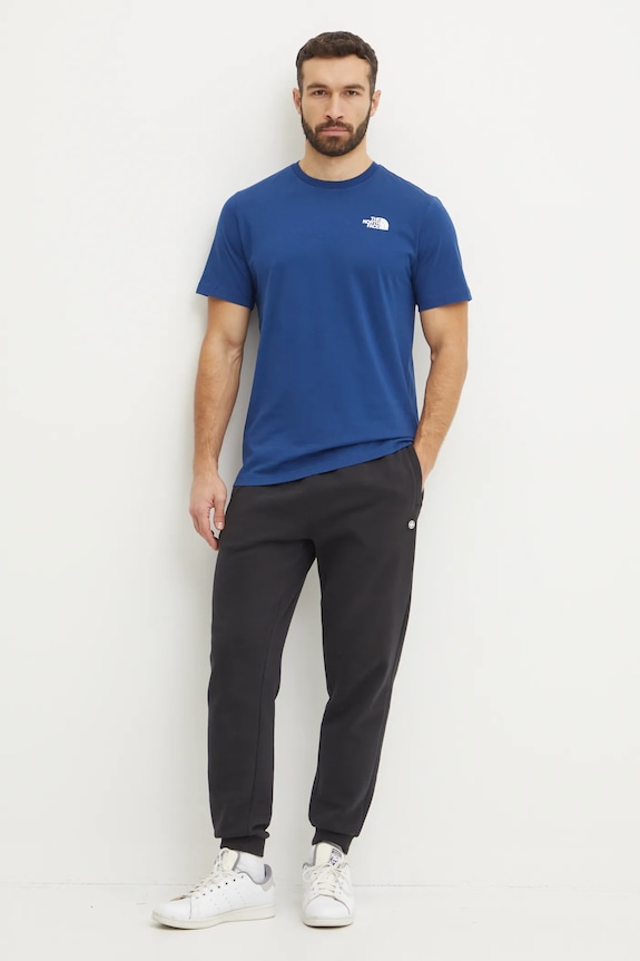 Bavlnené tričko The North Face Redbox Celebration NF0A87NVD1R1 tmavomodrá SS25