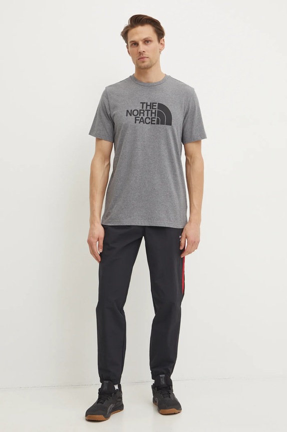 The North Face t-shirt Easy NF0A8A6CDYY1 szürke AW25
