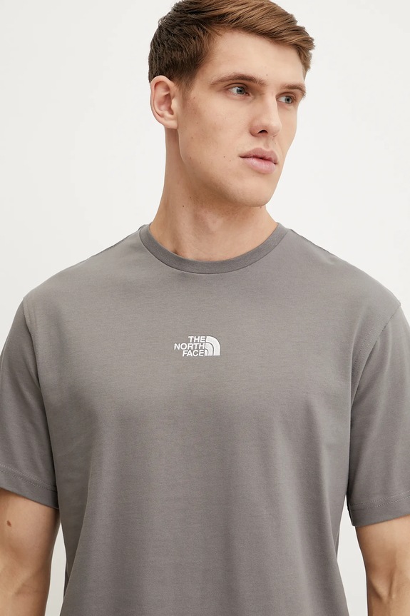 The North Face pamut póló Heritage Graphic Relaxed szürke NF0A8C3Q0UZ1