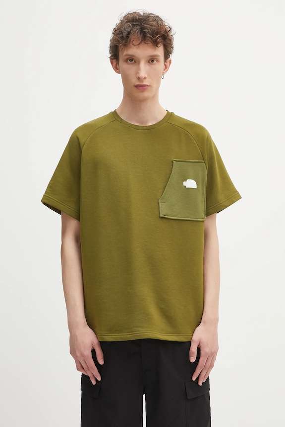 The North Face t-shirt Terry Relaxed applique green NF0A8C28PIB1