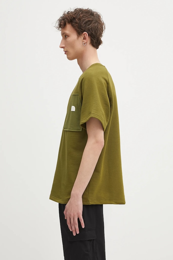 The North Face t-shirt Terry Relaxed NF0A8C28PIB1 green SS25