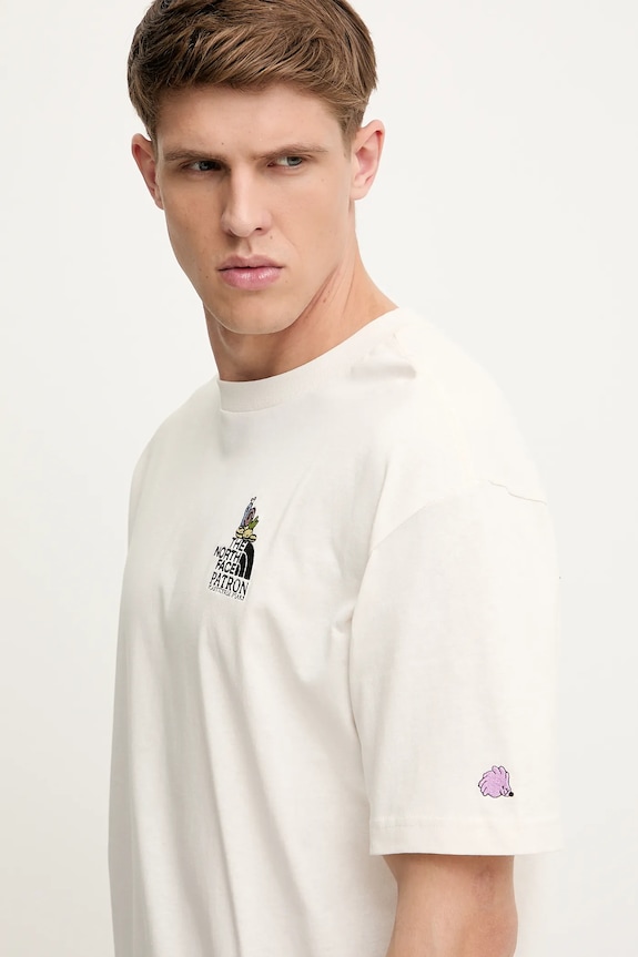 The North Face t-shirt in cotone Clean Trails beige NF0A8C2TQLI1