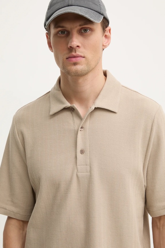 Bavlnené polo tričko Filippa K béžová 31560.FK