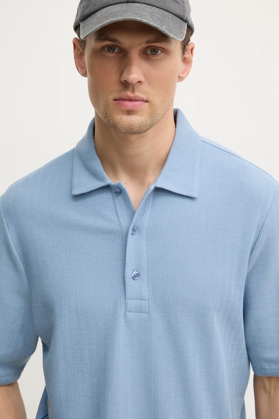 Filippa K polo de bumbac relaxed albastru 31560.FK