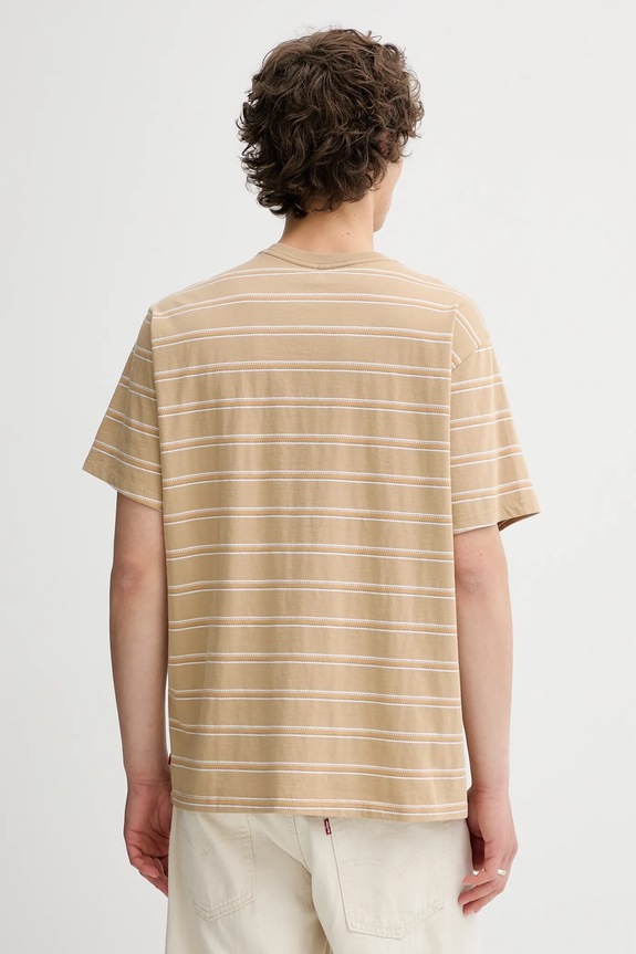 Oblečenie Bavlnené tričko Levi's THE ESSENTIAL TEE A3328 béžová