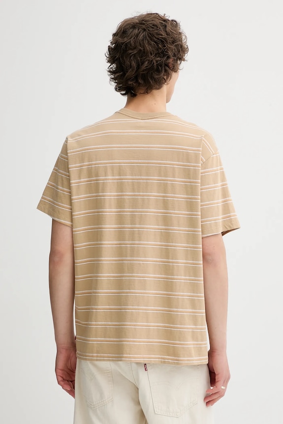 Oblečenie Bavlnené tričko Levi's THE ESSENTIAL TEE A3328 béžová