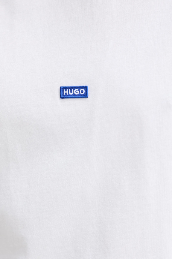 HUGO Blue top de bărbați din bumbac Navertz 50509773 alb