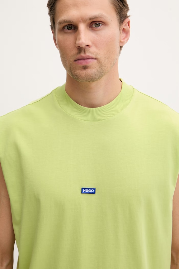 HUGO Blue top bărbați de bumbac Navertz verde 50509773