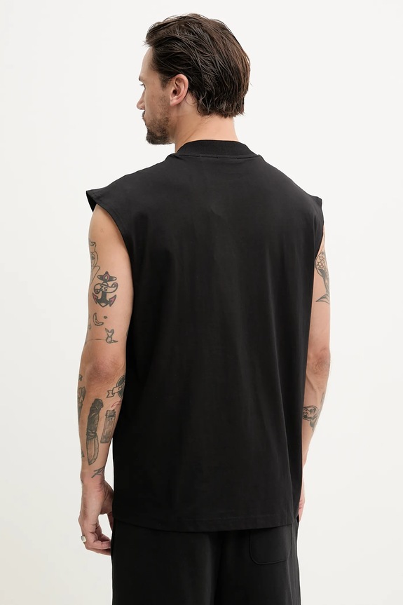 Îmbrăcăminte HUGO Blue top bărbătesc de bumbac Navertz 50509773 negru