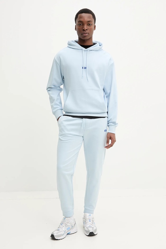 Βαμβακερό μπλουζάκι Hugo Blue 50536122 μαύρο SS25