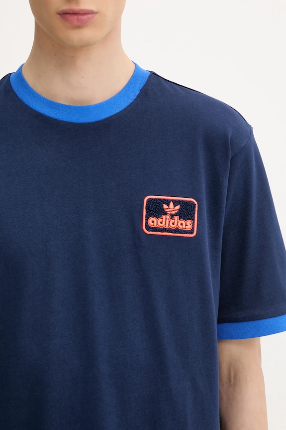 adidas Originals t-shirt in cotone Contrast Tee JC8383 blu navy