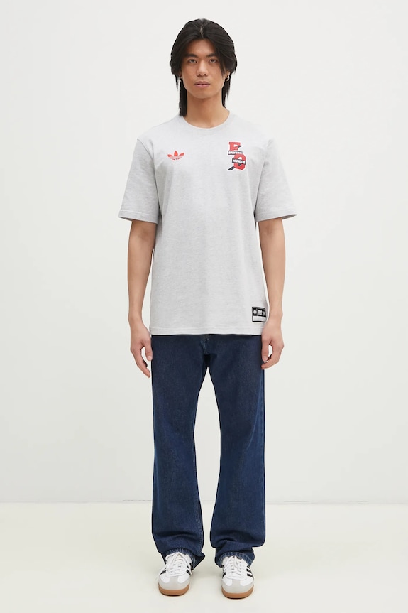 Хлопковая футболка adidas Performance FC Bayern Muenchen VRCT T-shirt JL6112 серый
