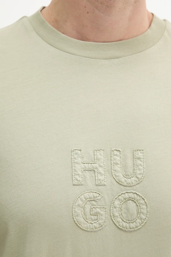HUGO t-shirt in cotone 50535284 verde
