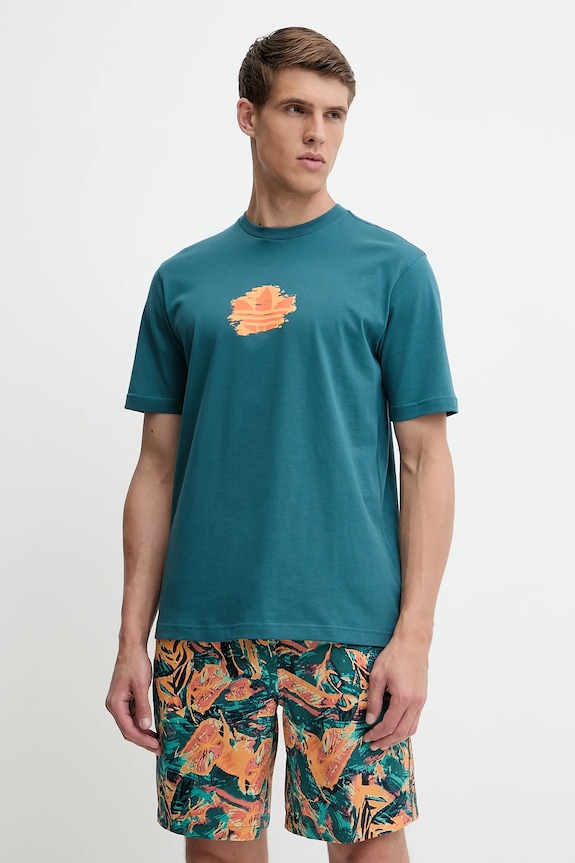 Bavlněné tričko adidas Originals Graphic Tee regular tyrkysová KC4940