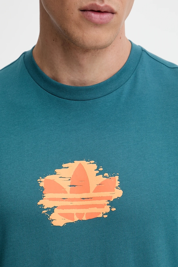 Bavlněné tričko adidas Originals Graphic Tee tyrkysová KC4940