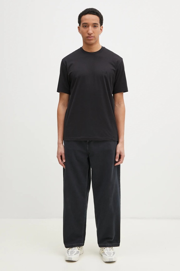 Хлопковая футболка Y-3 Regular Short Sleeve Tee IW0066 чёрный