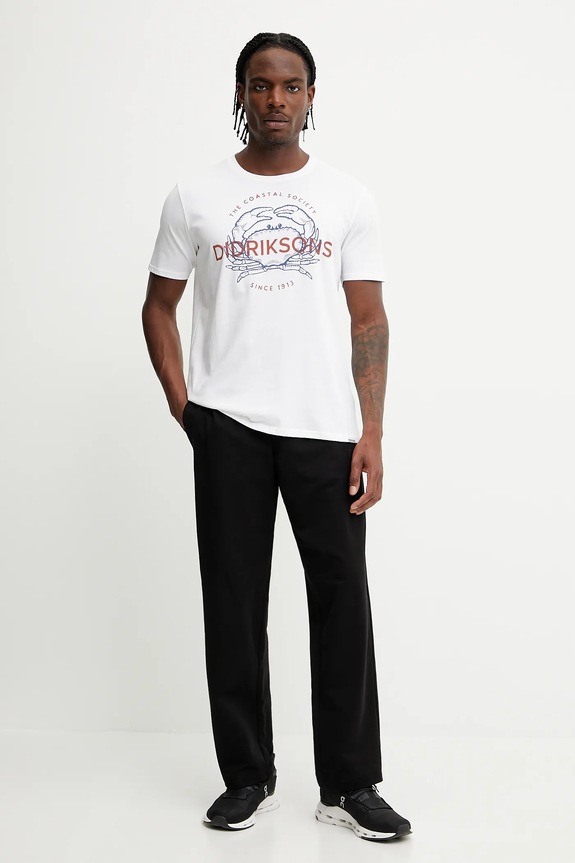 Didriksons t-shirt in cotone HARALD 505978 bianco SS25