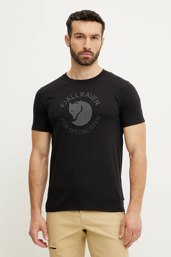 Sportovní triko Fjallraven Fjällräven Fox potisk černá F87052