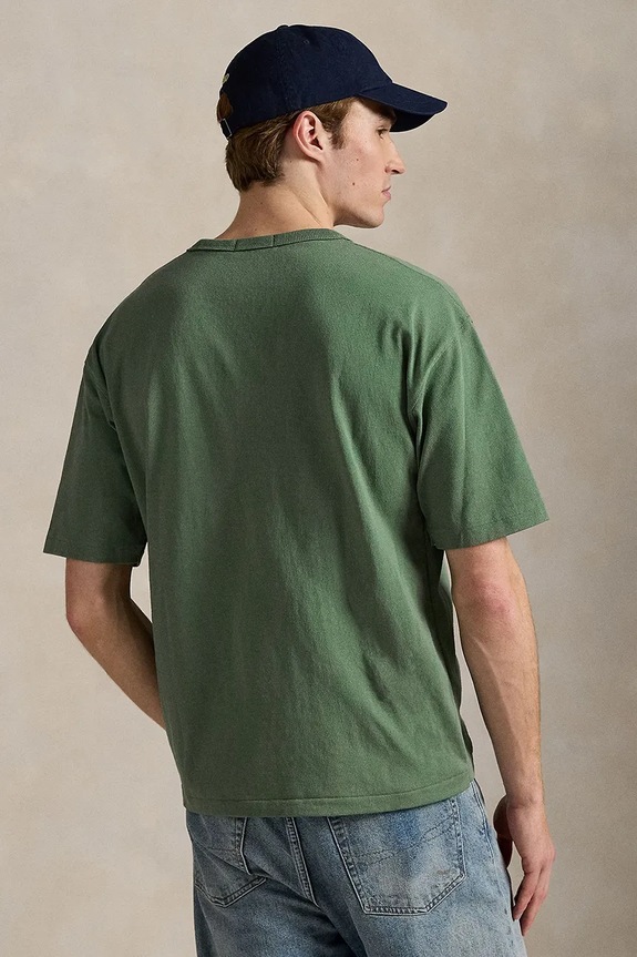 Βαμβακερό μπλουζάκι Polo Ralph Lauren Tee 710964714 πράσινο AW25