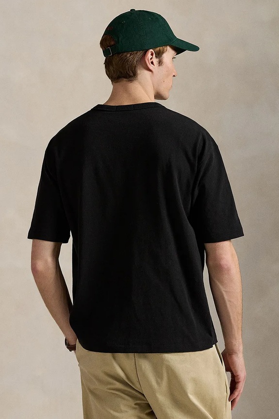 Bavlnené tričko Polo Ralph Lauren Tee 710964714 čierna AW25