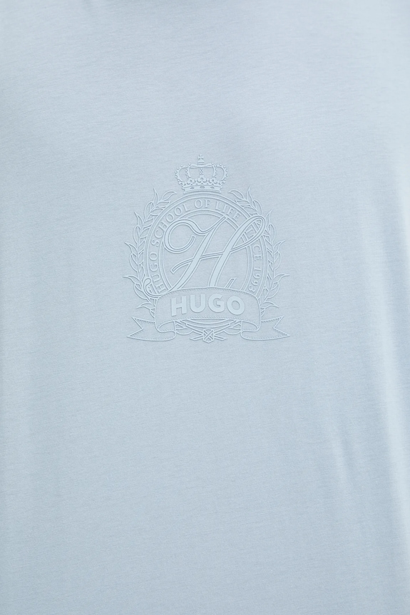 Bavlnené tričko HUGO modrá 50538246