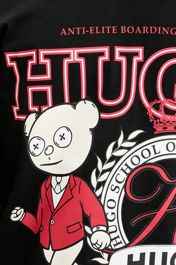 HUGO t-shirt bawełniany czarny 50538254