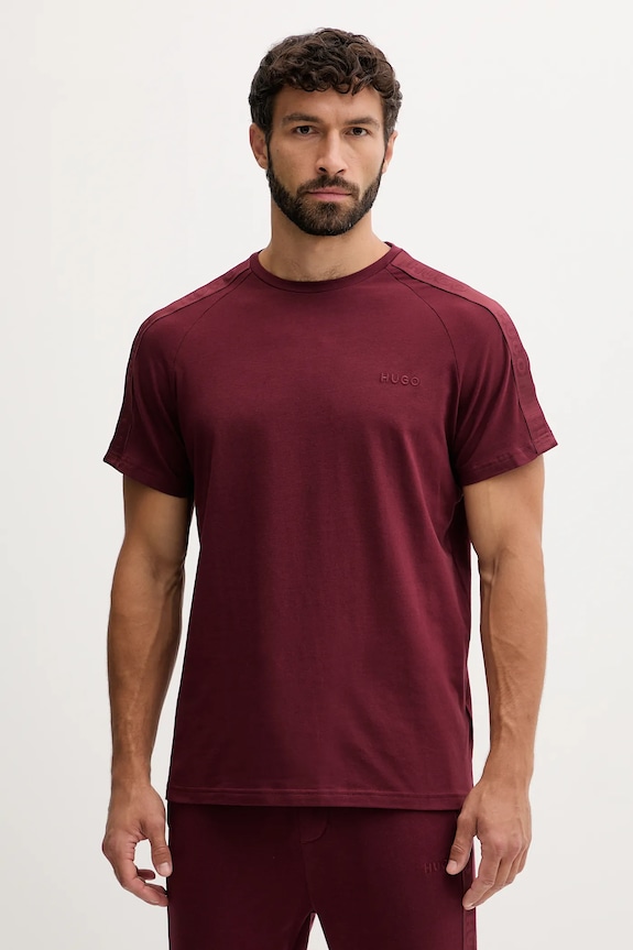 Tričko HUGO LIAM T-shirt relaxed burgundské 50540912